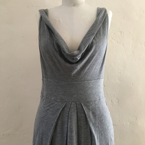 NWT New BCBGMaxAzria Heather Gray Jersey Drape Grecian Goddess Dress - Picture 2 of 8